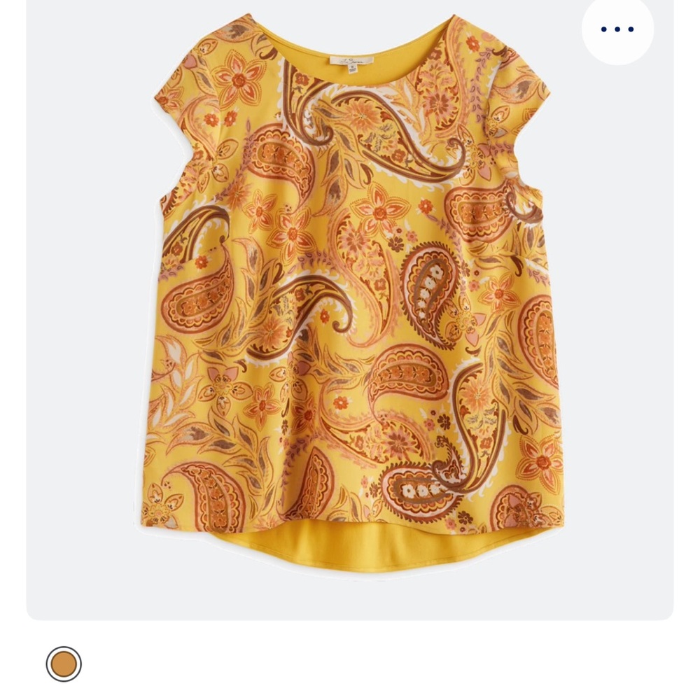 Floral Paisley Yellow Blouse